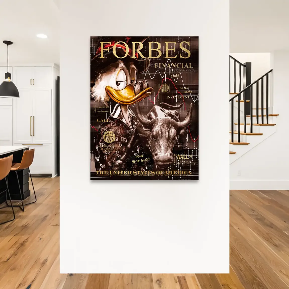 Wall Street Duck Leinwand Bild