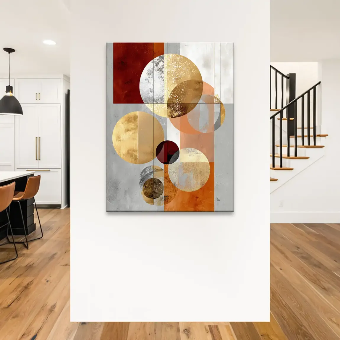 Golden Orbit Leinwand Bild