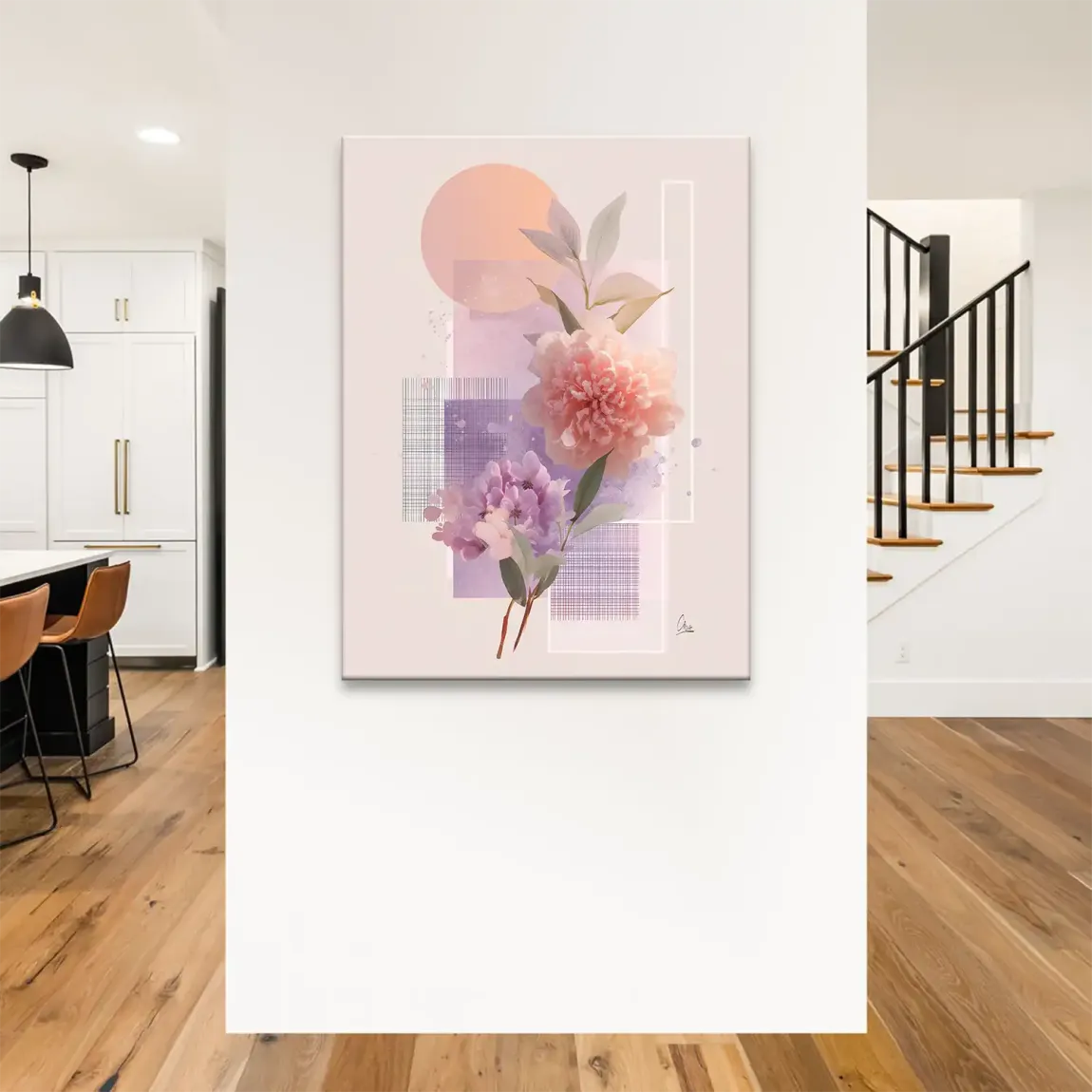 Soft Petal Harmony Leinwand Bild