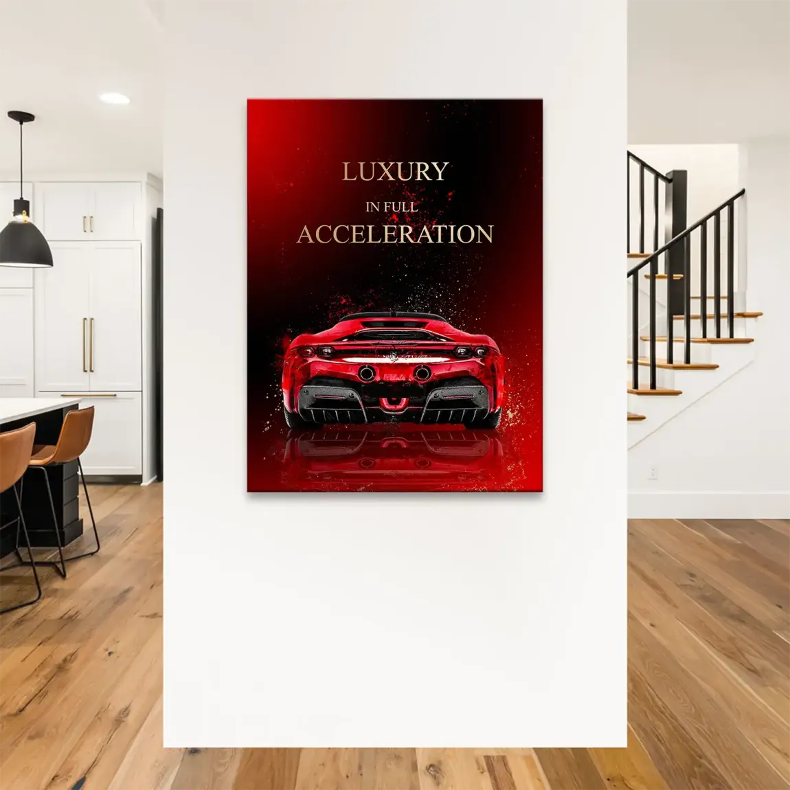 Ferrari Red Art Leinwand Bild