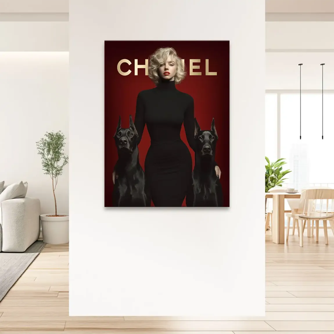 Marilyn Red Coco Leinwand Bild