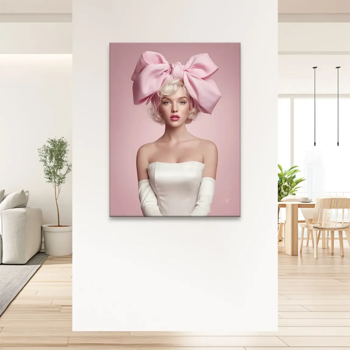 Marilyn Monroe Rosé Leinwand Bild