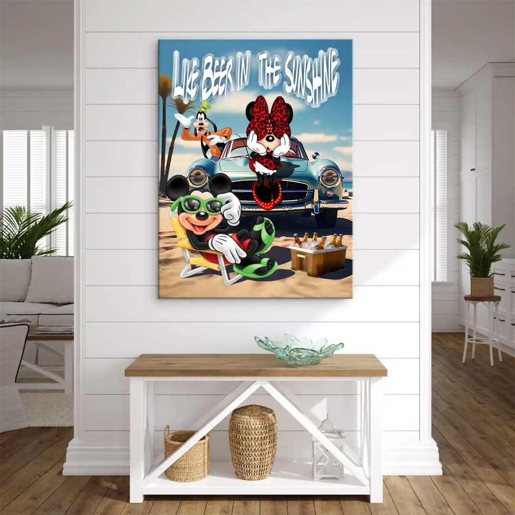 Micky & Minnie Maus like Beer Leinwand Bild INGALERIE
