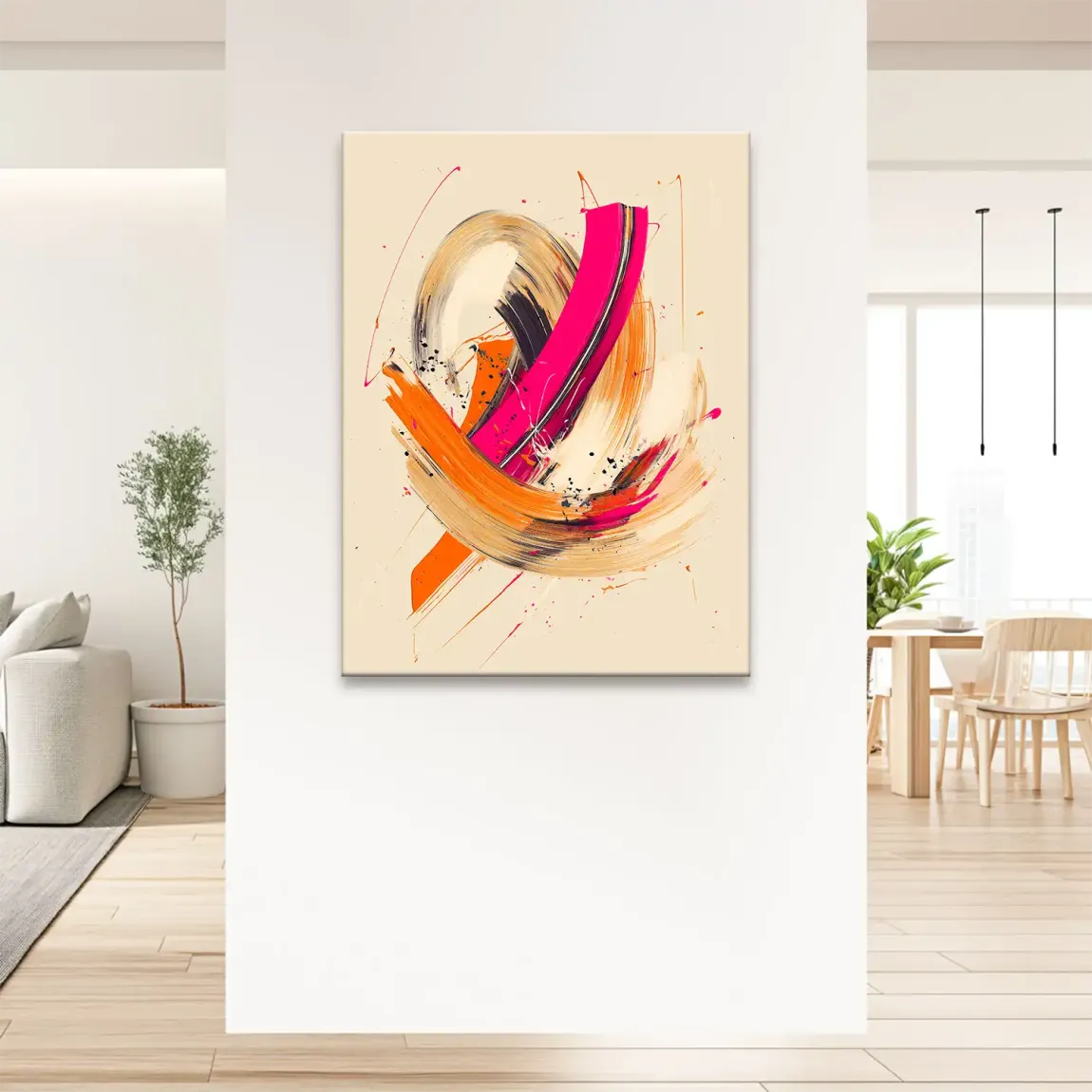 Bewegte Farbe Abstrakt Leinwand Bild