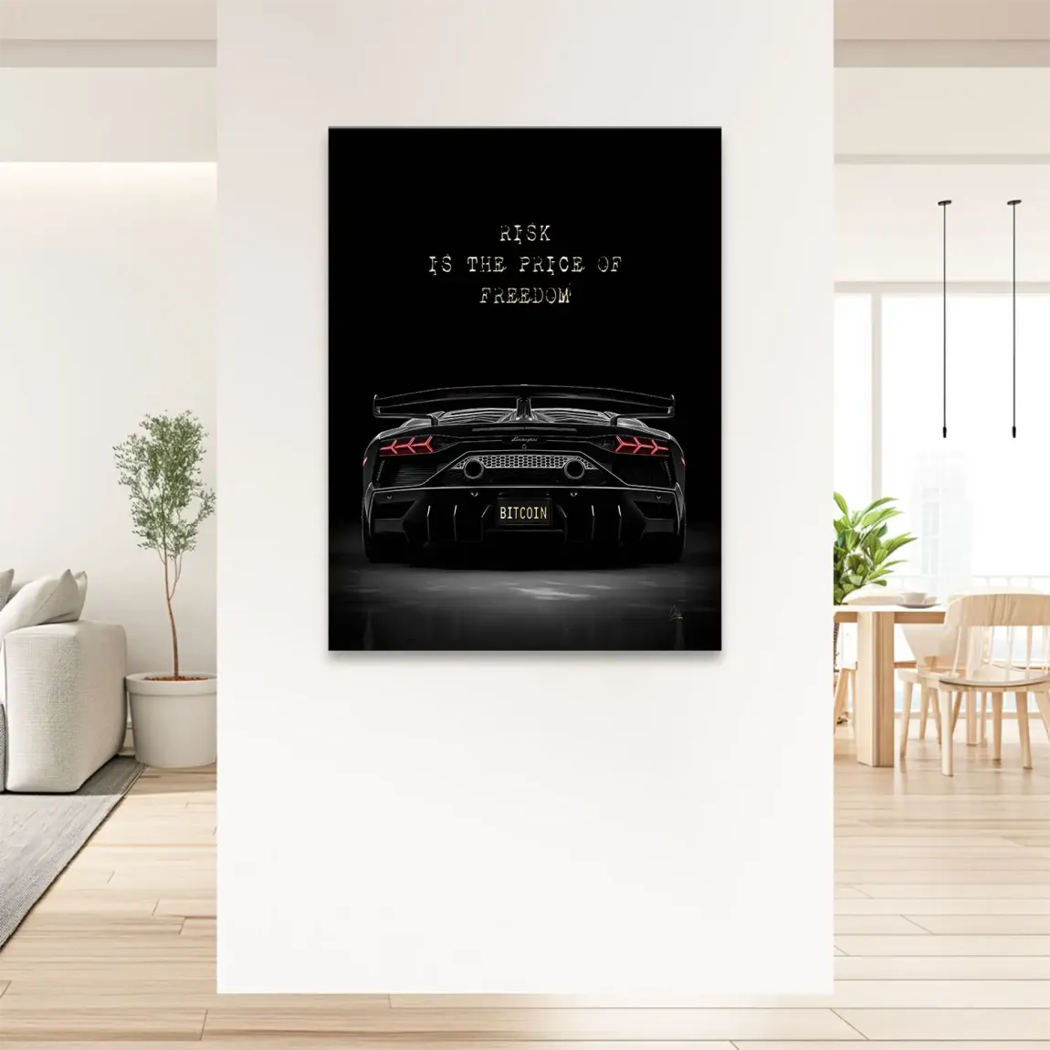 Lambo Bitcoin Leinwand Bild