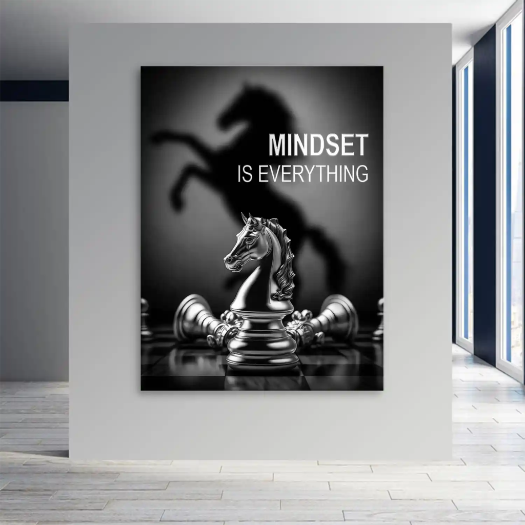 Motivation Schachfigur Leinwand Bild INGALERIE