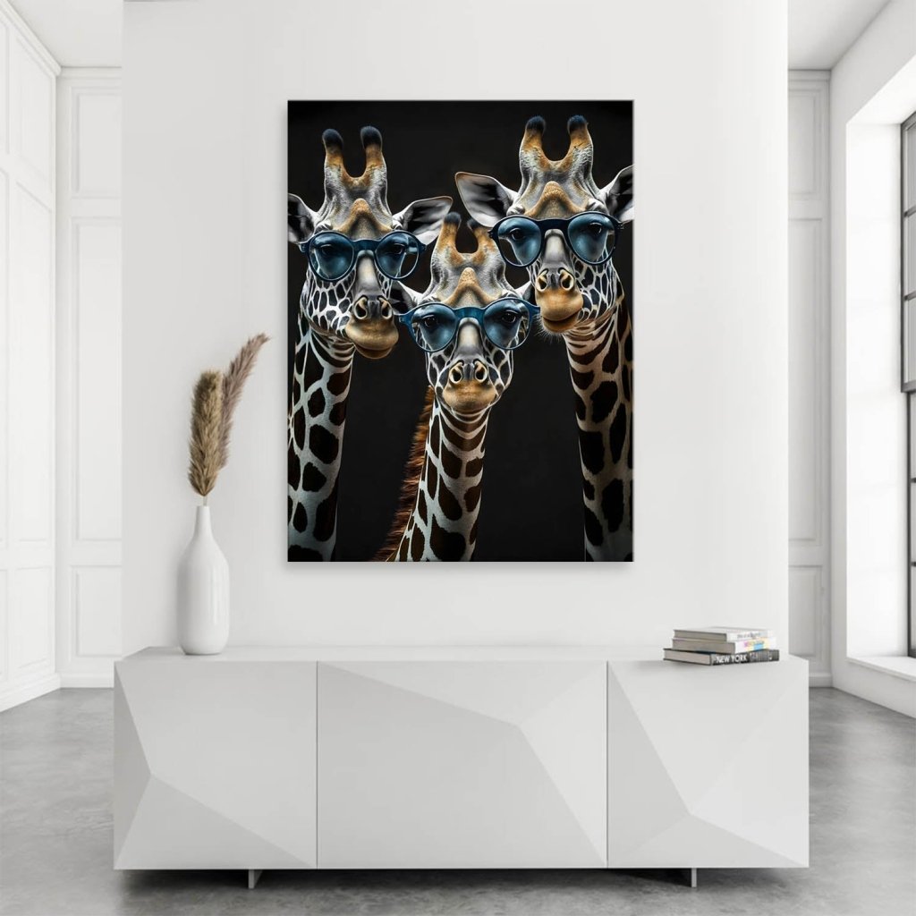 Die Drei Giraffen Leinwand Bild INGALERIE