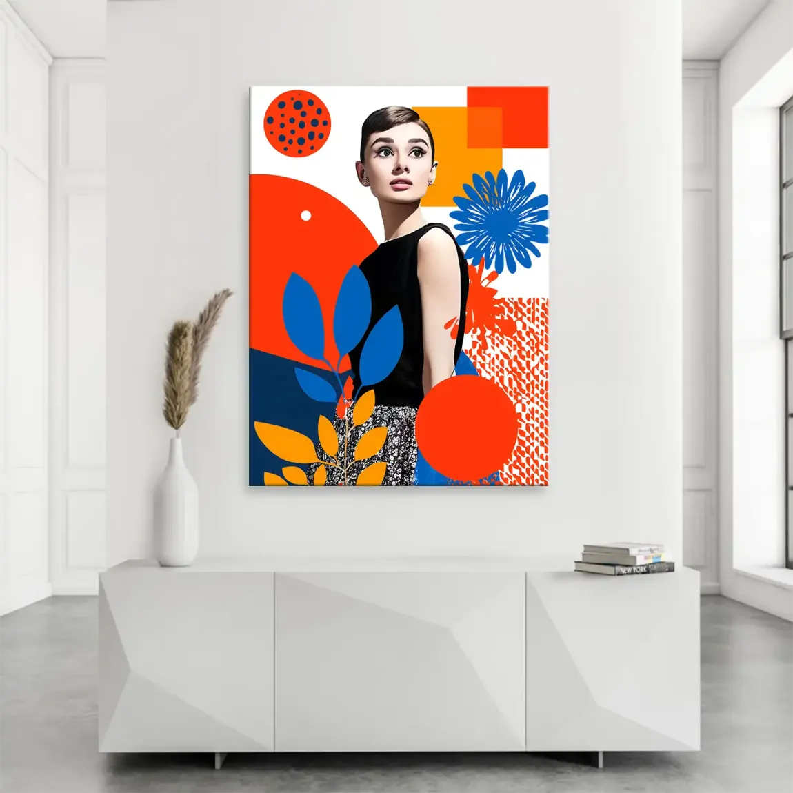 Audrey Hepburn Blooming Leinwand Bild INGALERIE