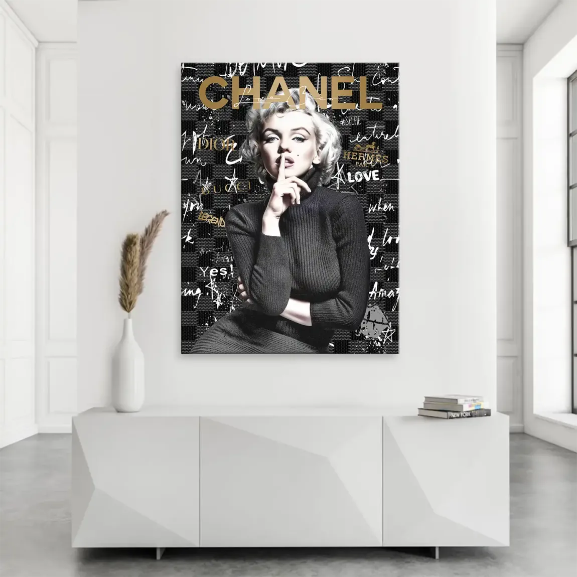 Marilyn loves Chanel Leinwand Bild INGALERIE
