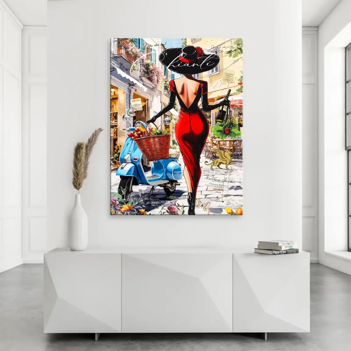 Chianti Gasse Leinwand Bild INGALERIE