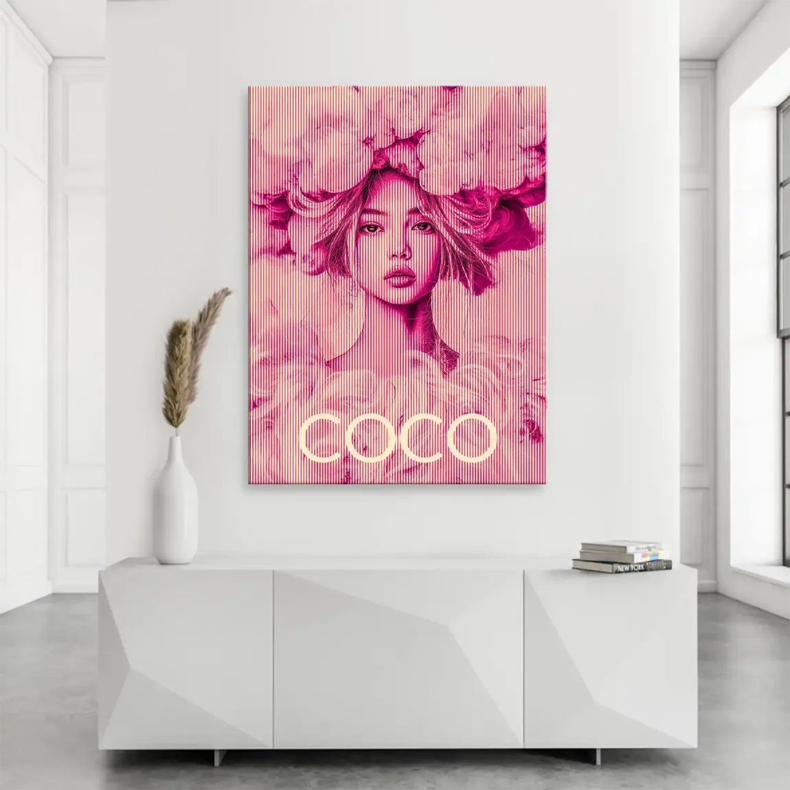 Coco Vision in Pink Leinwand Bild INGALERIE