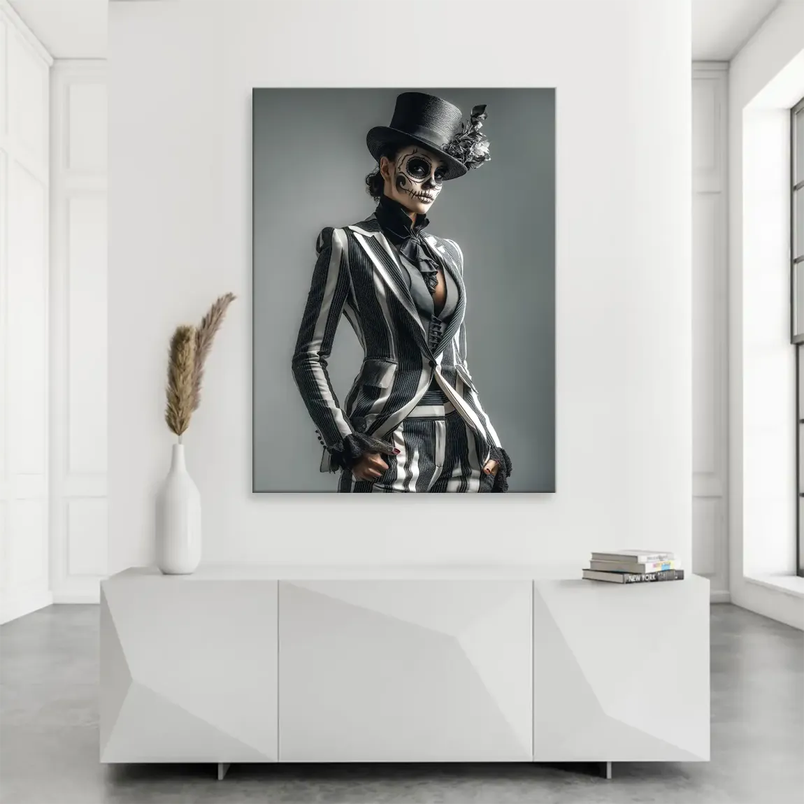 Lady Skull Leinwand Bild INGALERIE