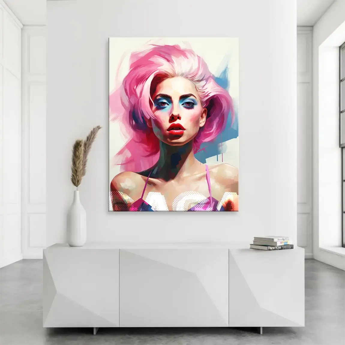 Lady G. in Color Leinwand Bild INGALERIE
