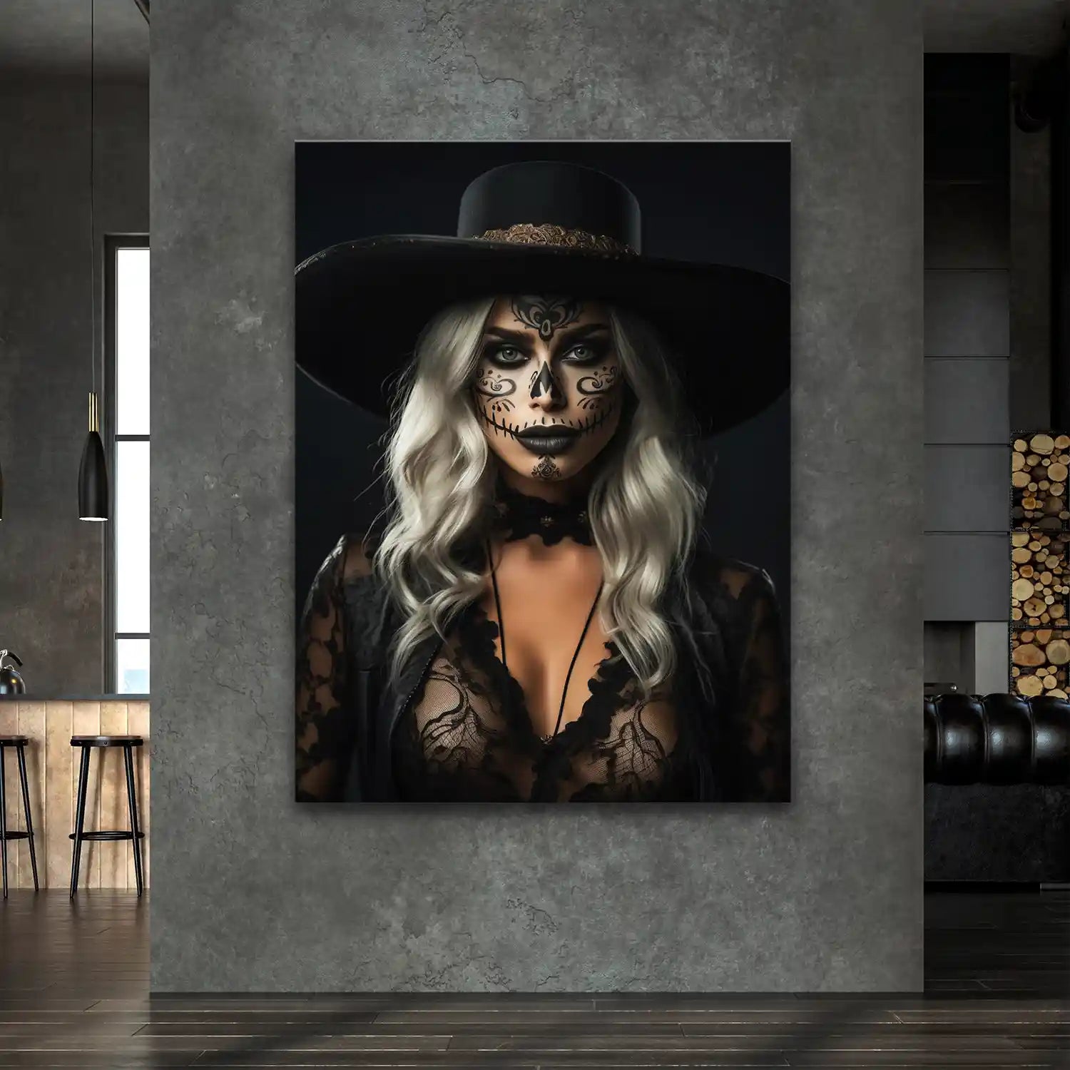 La Catrina Style Leinwand Bild INGALERIE
