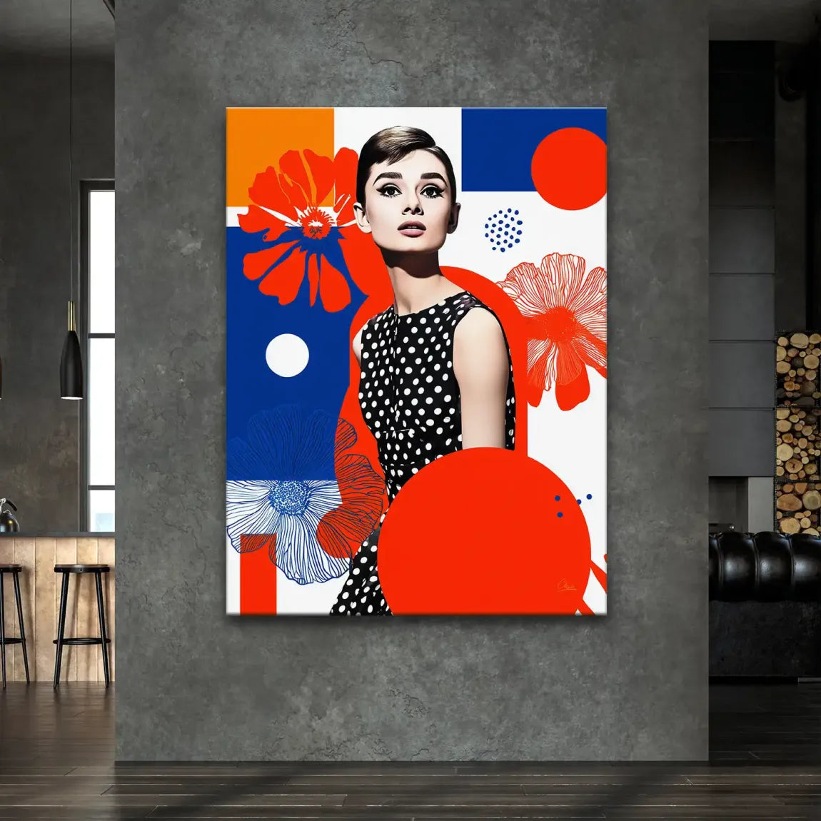Audrey Hepburn Mod Muse Edition Leinwand Bild INGALERIE