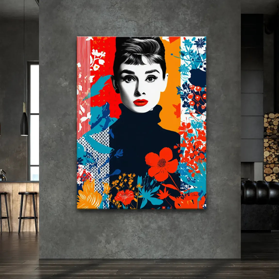 Audrey Hepburn Bloom Edition Leinwand Bild INGALERIE