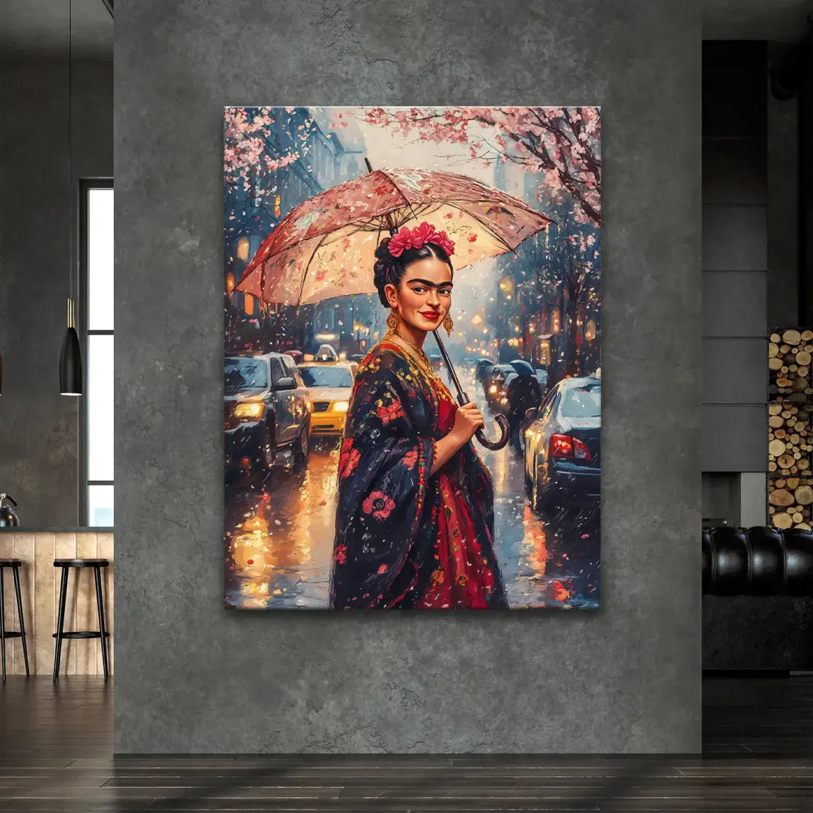 Frida im Abendregen Leinwand Bild INGALERIE