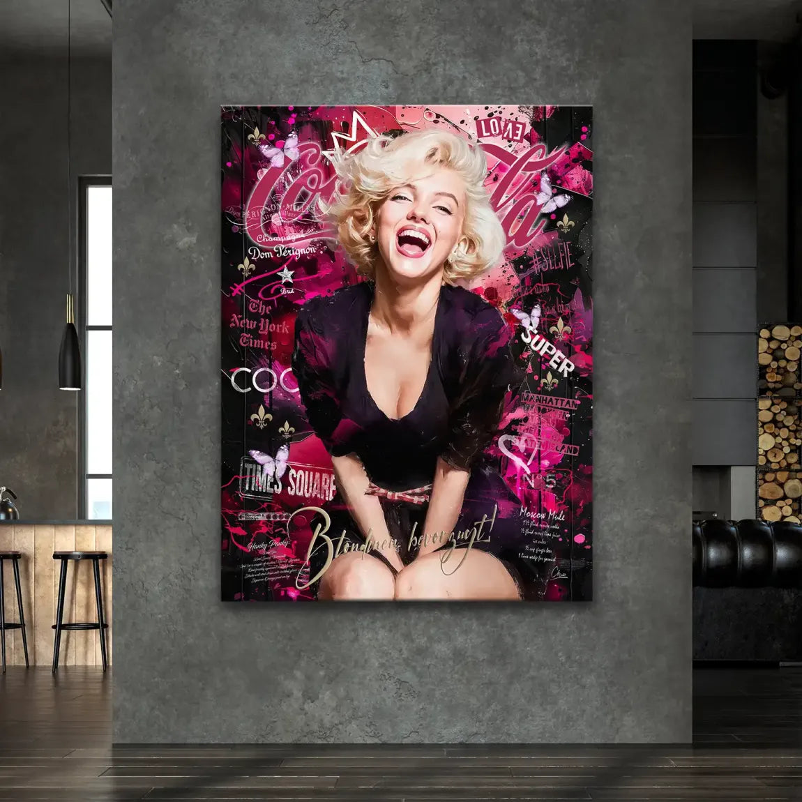 Marilyn Pink Vibes Leinwand Bild INGALERIE