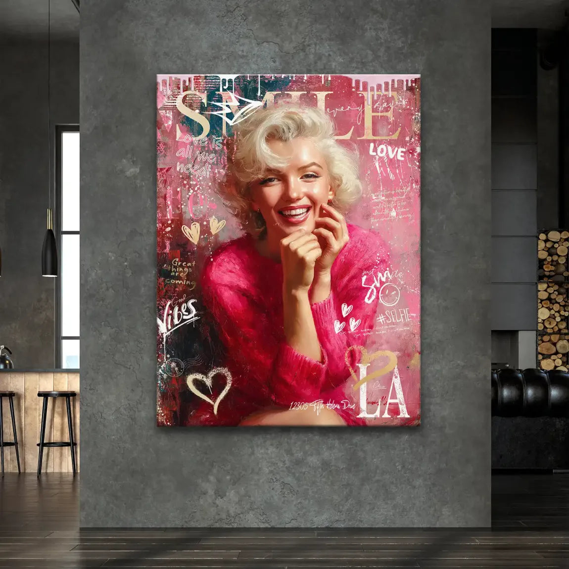 Smile in Pink Leinwand Bild INGALERIE