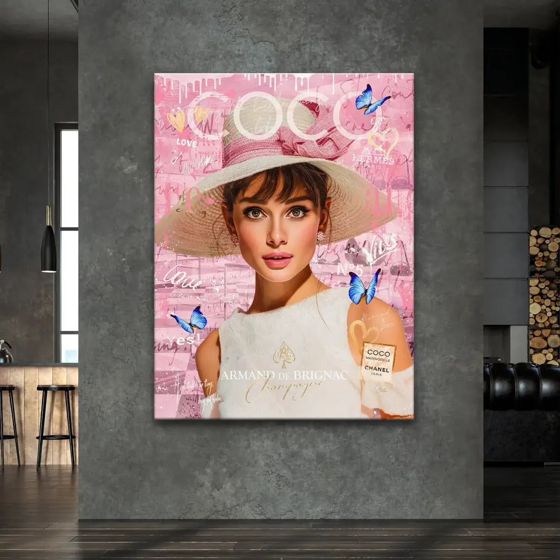 Audrey Hepburn Coco Armand Leinwand Bild INGALERIE