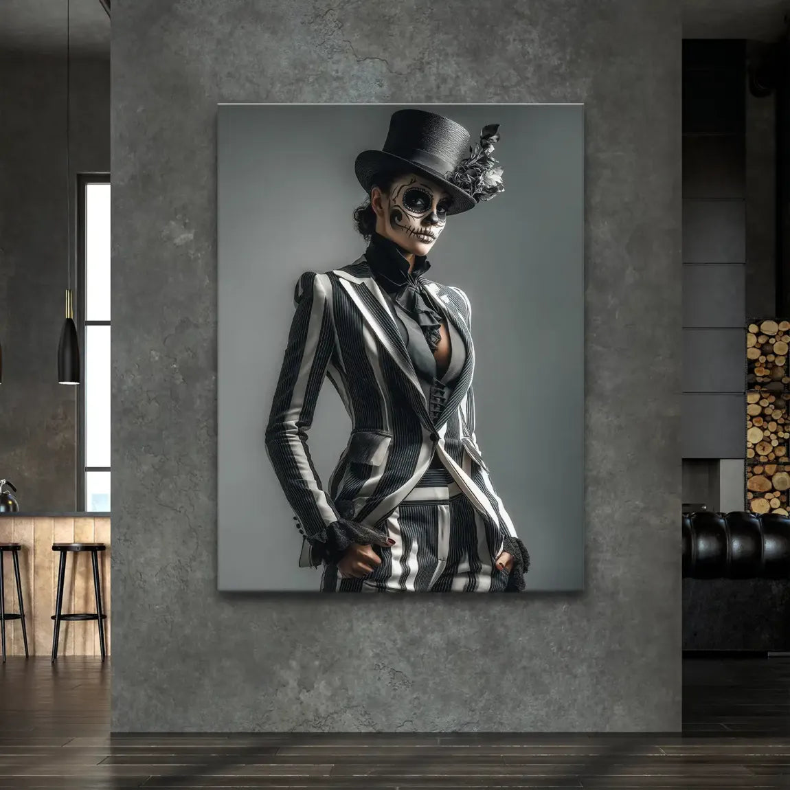 Lady Skull Leinwand Bild INGALERIE