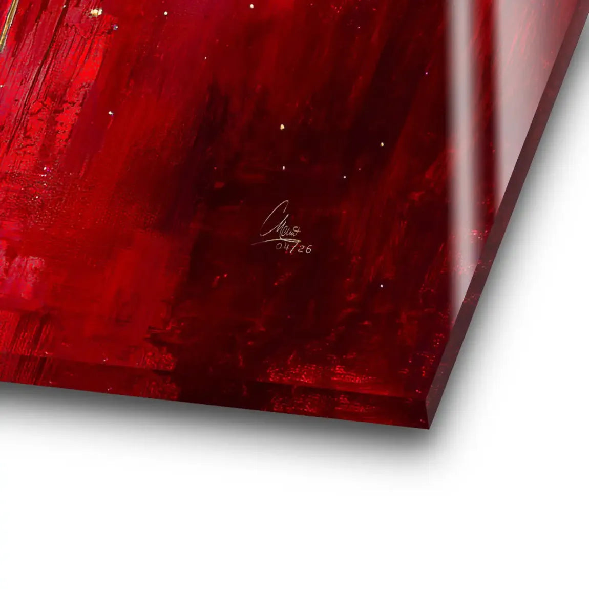Roter Elefant Acrylglasbild