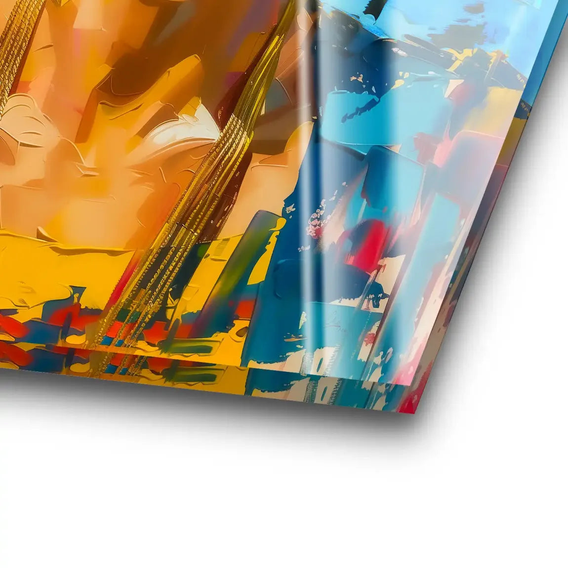 Frida buntes Leben Acrylglasbild