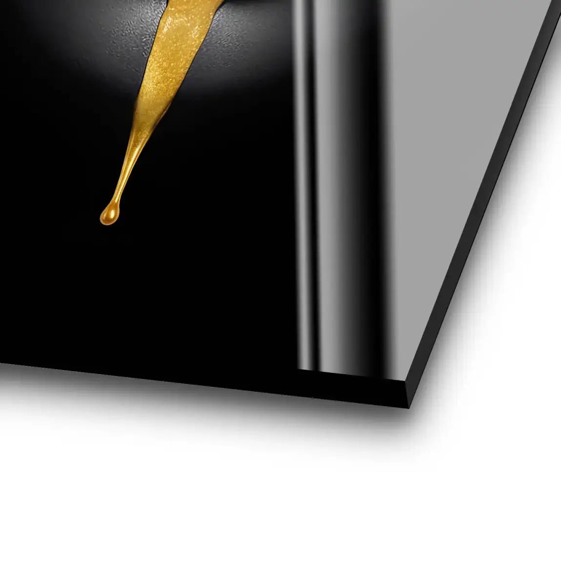 Gold Lips Beauty Acrylglas Bild INGALERIE