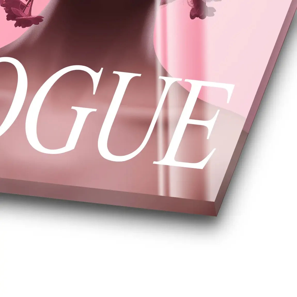 Floral Pink Vogue Acrylglas Bild