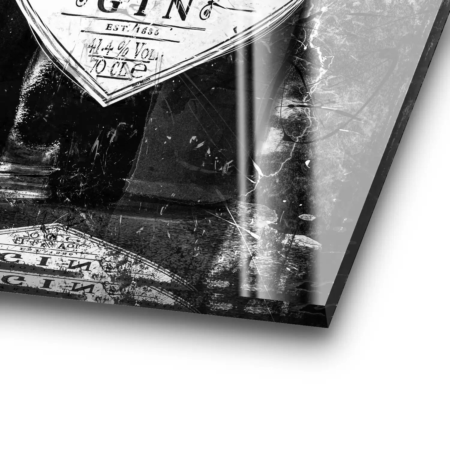 Gin Abstrakt Black Style Acrylglas Bild INGALERIE