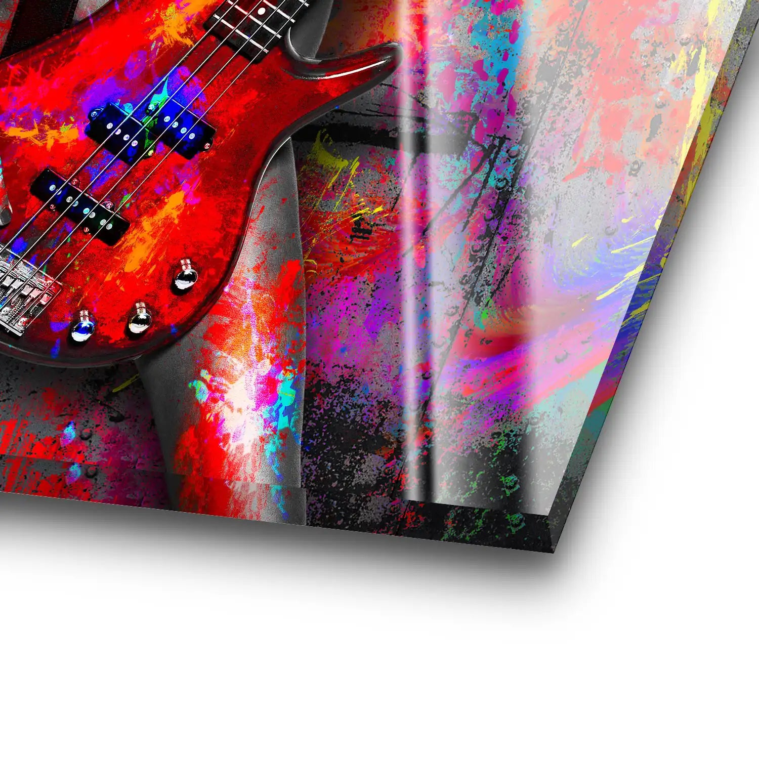 Guitar Abstrakt Color Style Acrylglas Bild INGALERIE