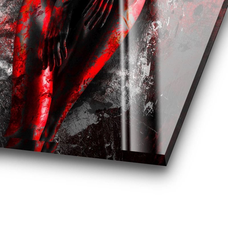 Red Woman Erotik Abstrakt Acrylglas Bild INGALERIE