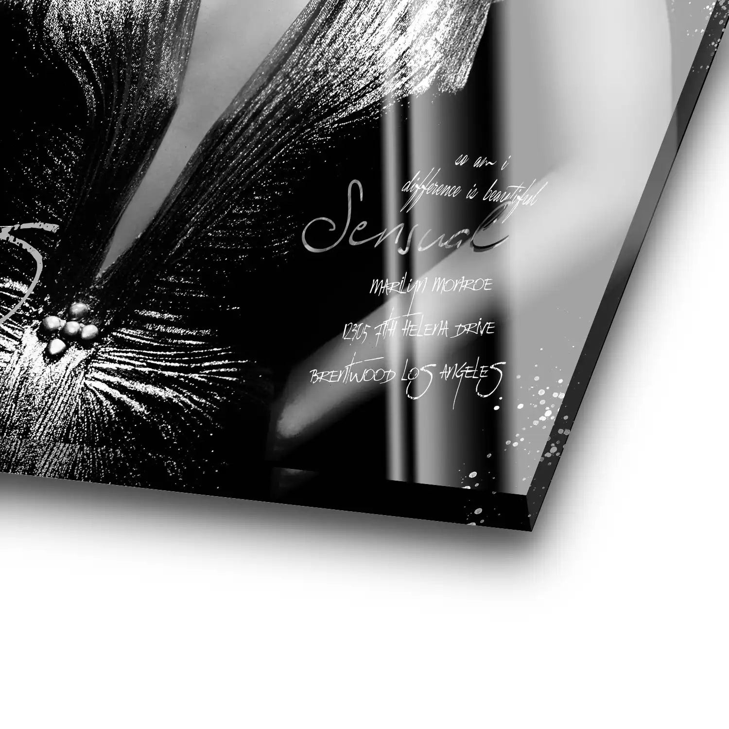 Marilyn Black Vogue Acrylglas Bild INGALERIE