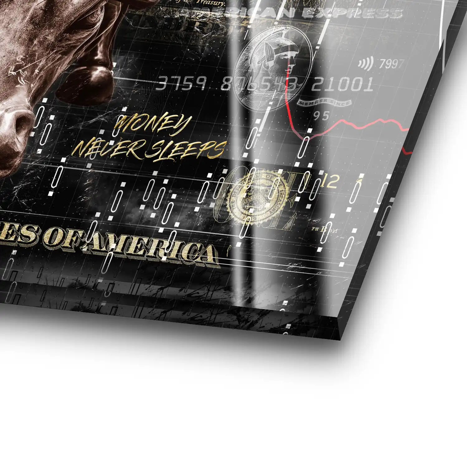 Wallstreet Bulle Vintage Pop Art Acrylglas Bild INGALERIE