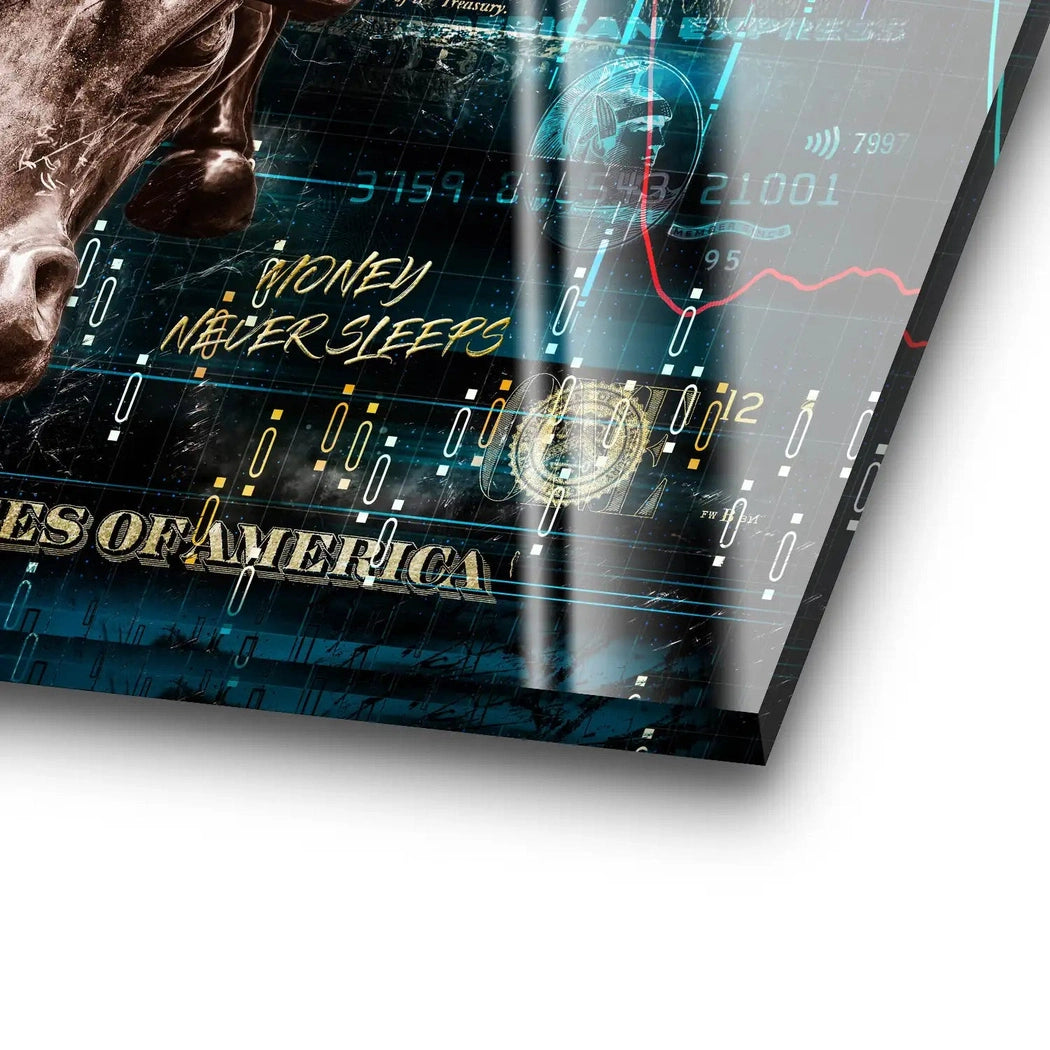 Wallstreet Bulle Pop Art Acrylglas Bild INGALERIE