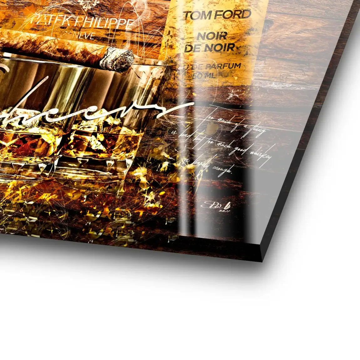 Whisky Holz und Eleganz Acrylglas Bild INGALERIE