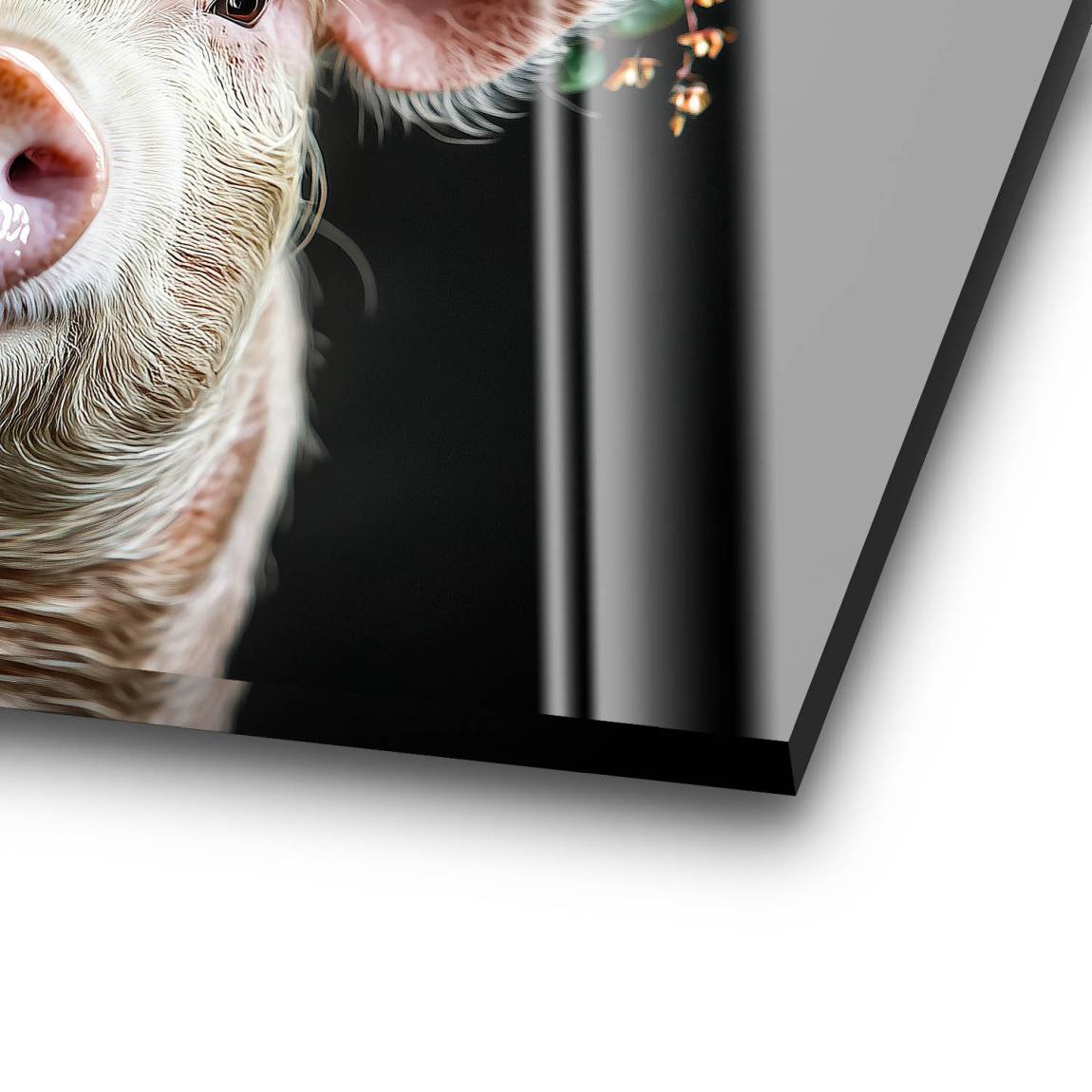 Blüten Schwein Acrylglas Bild