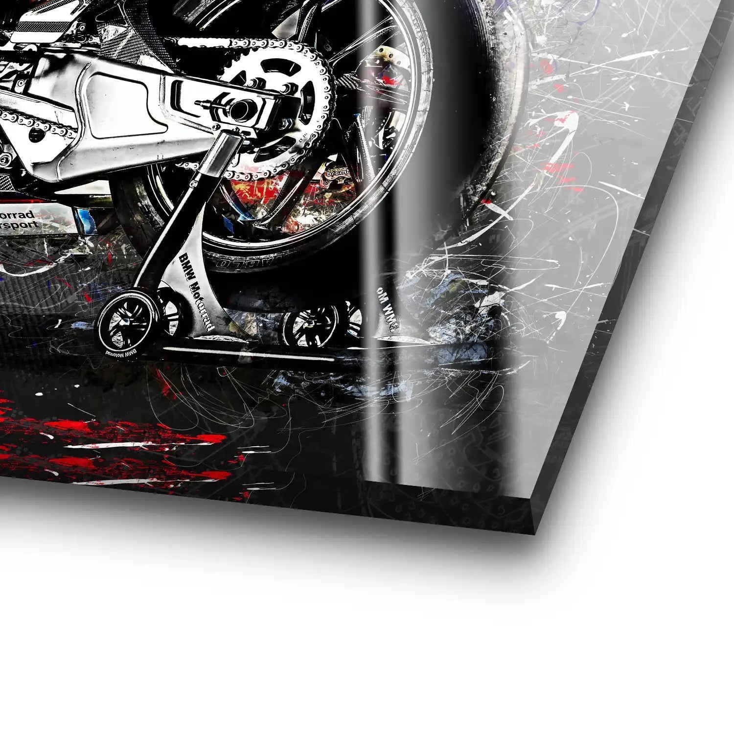 BMW HP4 Race Abstrakt Kunst Acrylglas Bild INGALERIE