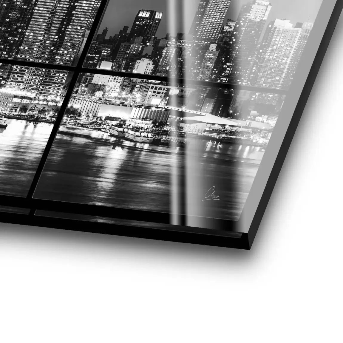 New York Black Skyline Acrylglas Bild