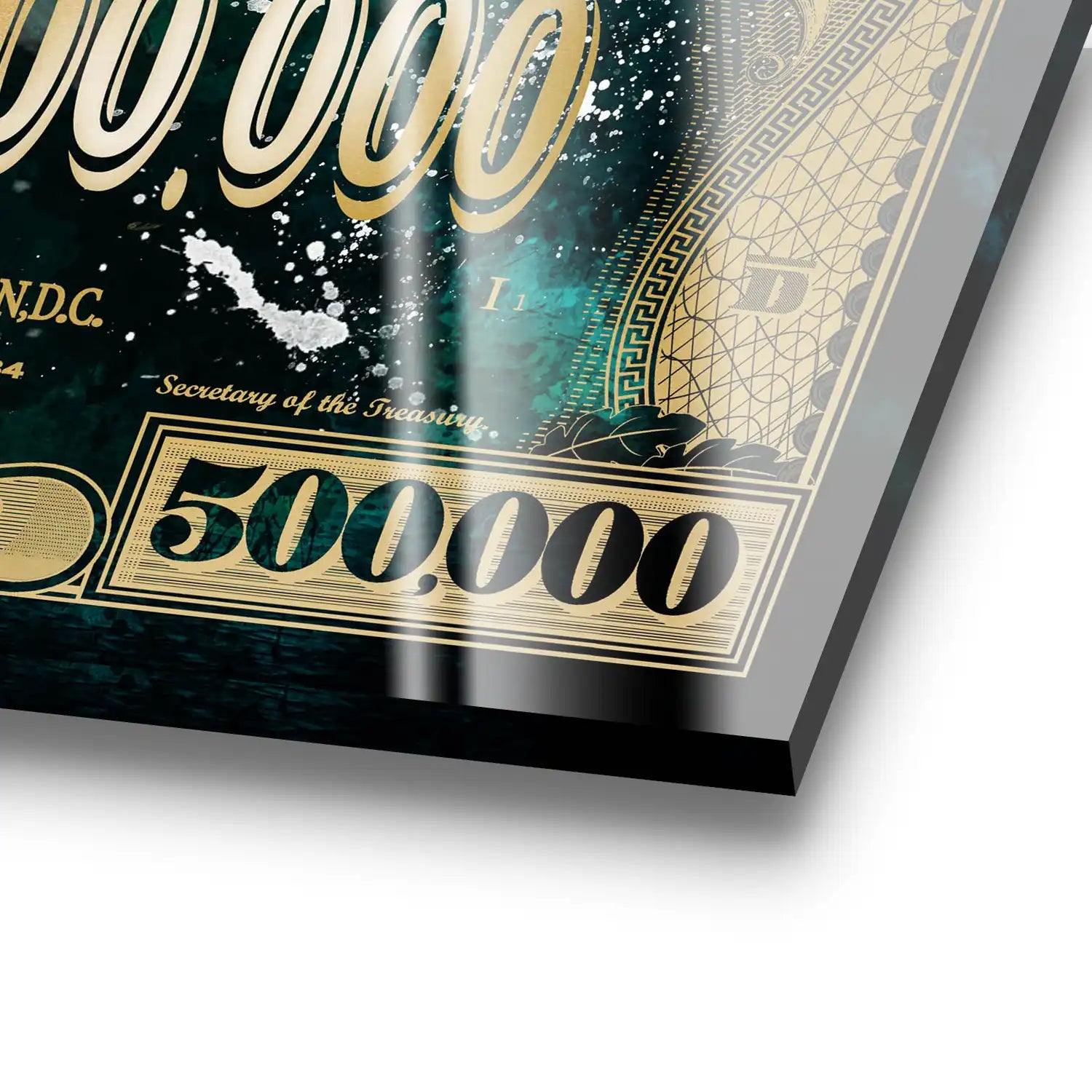 Dagobert Green Scrooge Dollar Acrylglas Bild INGALERIE