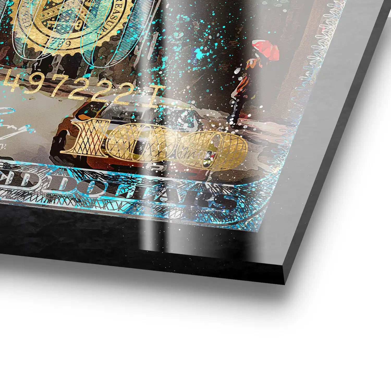 Dollar Stier NY Rules Acrylglas Bild INGALERIE