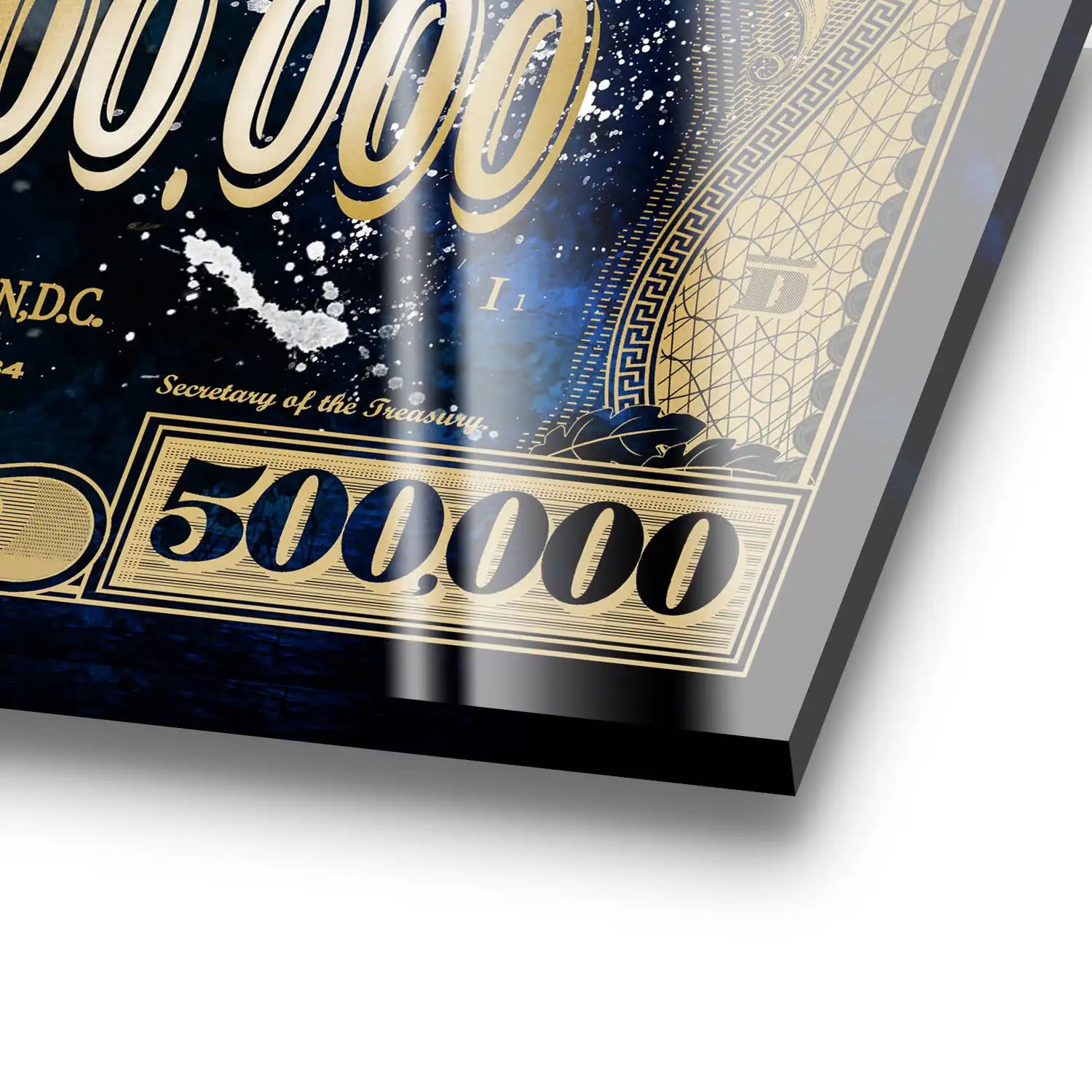 Dagobert Blue Scrooge Dollar Acrylglas Bild INGALERIE