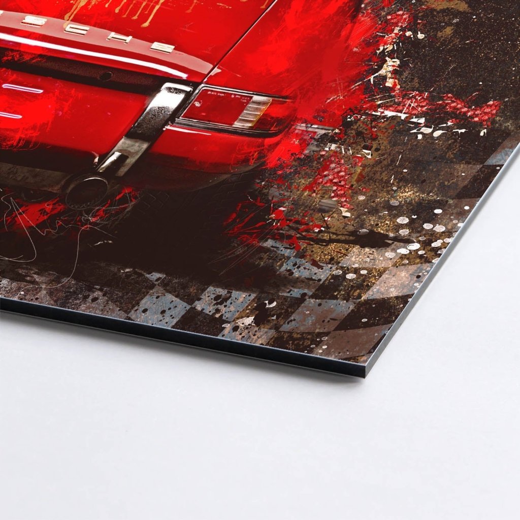 Porsche 911 Retro Abstrakt AluDibond Bild INGALERIE