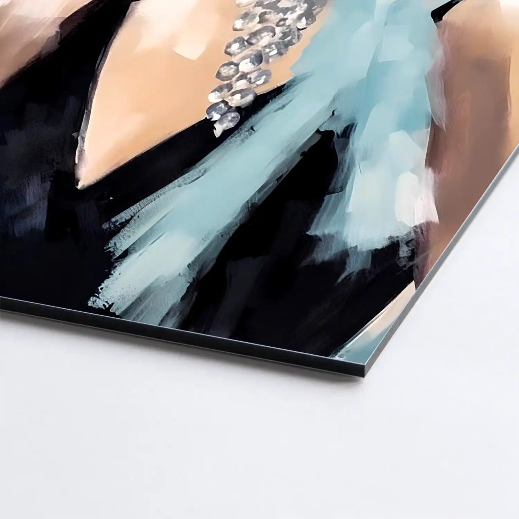 Audrey Hepburn Tiffany Style AluDibond Bild INGALERIE