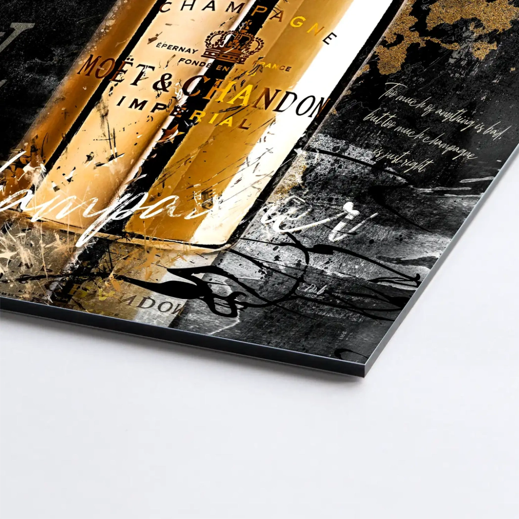 Champagner Lifestyle AluDibond Bild INGALERIE