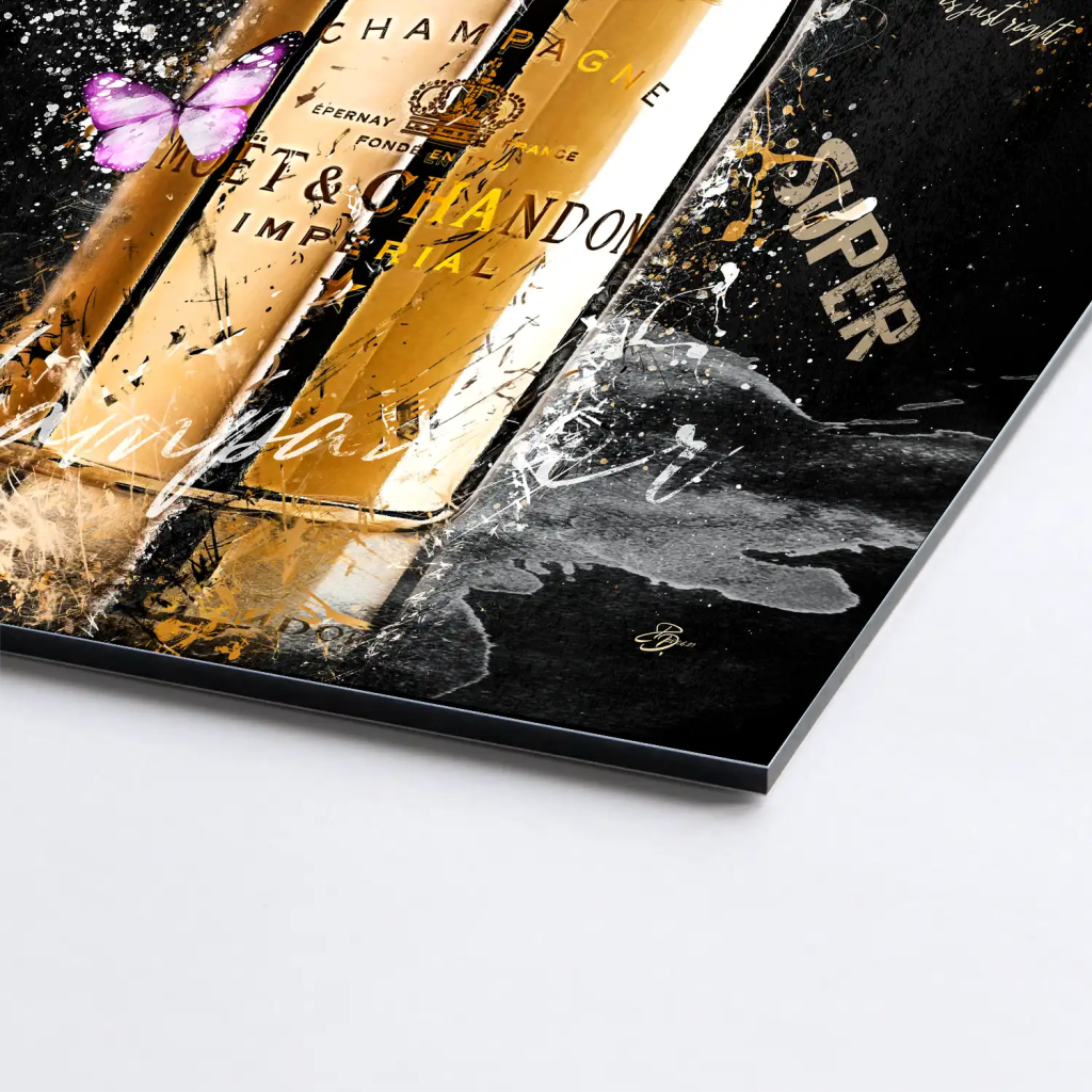 Champagner AluDibond Bild INGALERIE