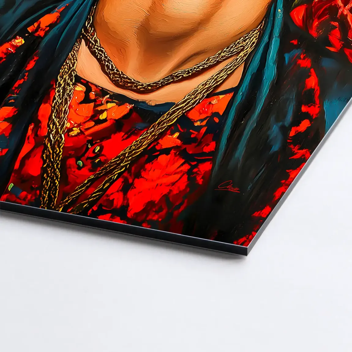 Frida Kahlo Fiery Bloom Alu Dibond Bild INGALERIE
