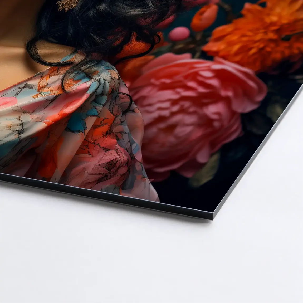 Blütenpracht trifft stilvolle Sinnlichkeit AluDibond Bild INGALERIE