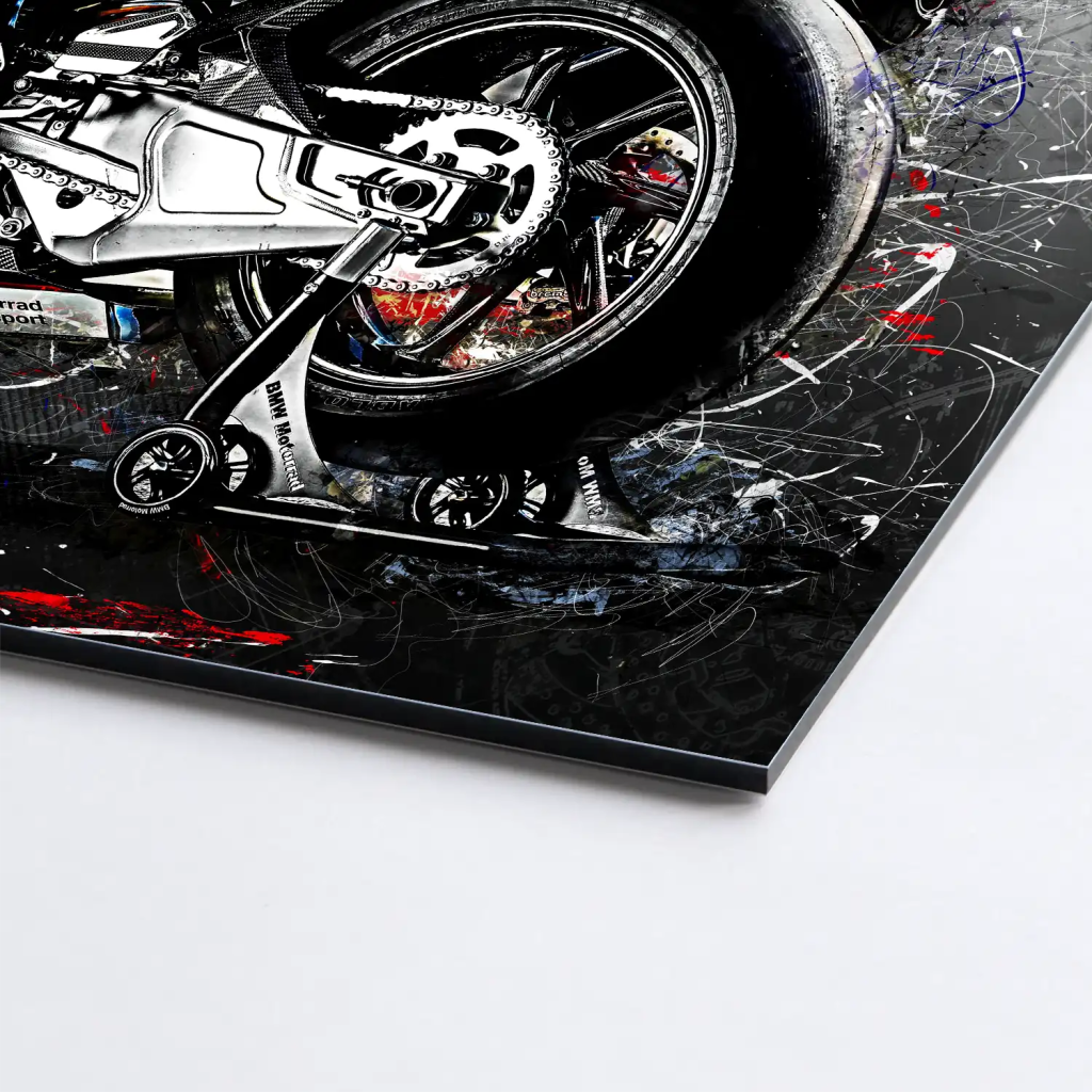 BMW HP4 Race Abstrakt Kunst AluDibond Bild INGALERIE