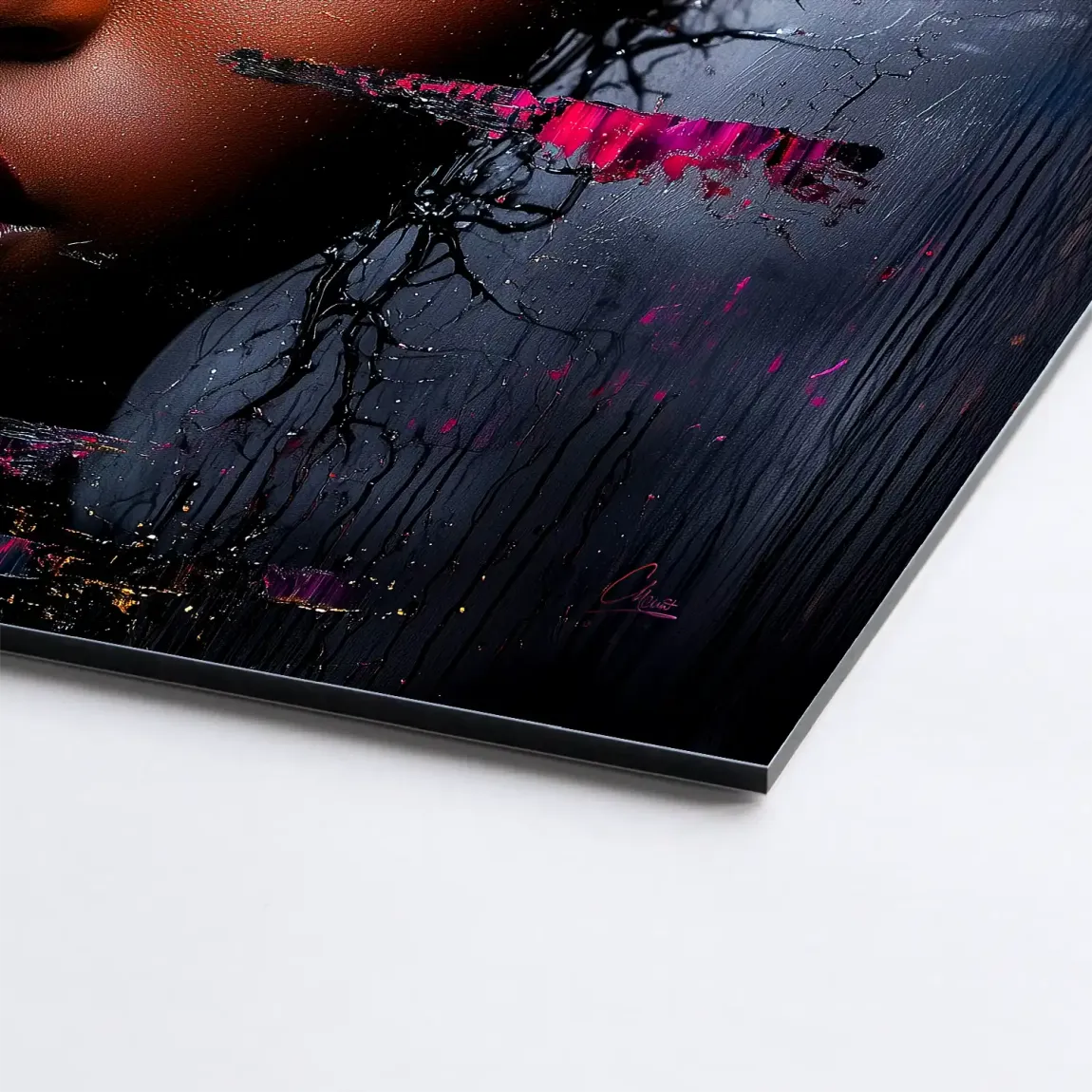 Magie aus Farbe und Gold AluDibond Bild INGALERIE